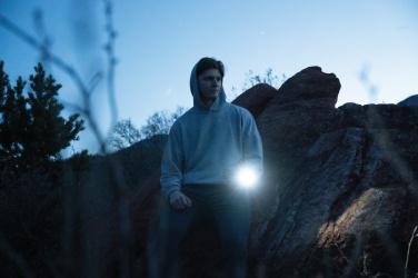 Logotrade Werbegeschenke das Foto: Lucid 5W Taschenlampe aus RCS recyceltem Kunststoff & Bambus