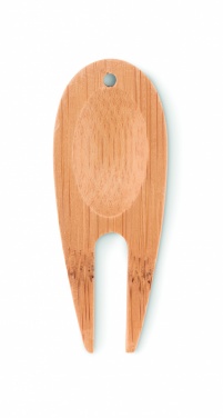 Logotrade Firmengeschenke das Foto: Golf-Pitchgabel Bambus