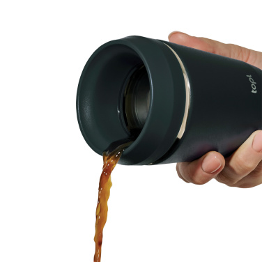 Logotrade Werbegeschenke das Foto: Topl-Trinkbecher aus rec. Stahl mit 360-Grad-Deckel 236ml