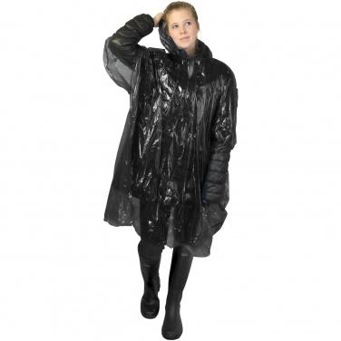 Logo trade promotional giveaways picture of: Ziva disposable rain poncho with storage pouch