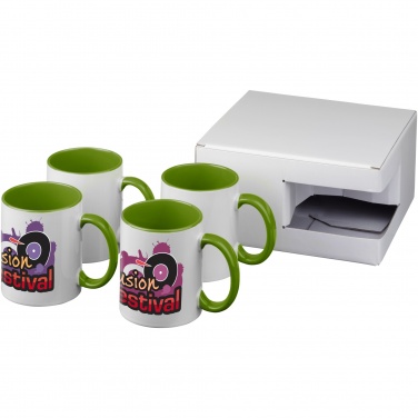 Logo trade advertising products image of: Ceramic sublimation mug 4-pieces gift set