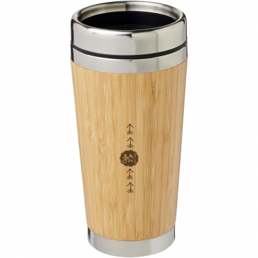 Logo trade promotional products image of: Bambus 450 ml tumbler with bamboo outer