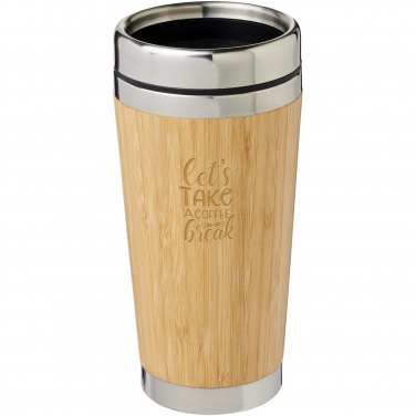 Logotrade promotional giveaway picture of: Bambus 450 ml tumbler with bamboo outer