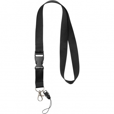 Logo trade promotional merchandise photo of: Sagan phone holder lanyard with detachable buckle