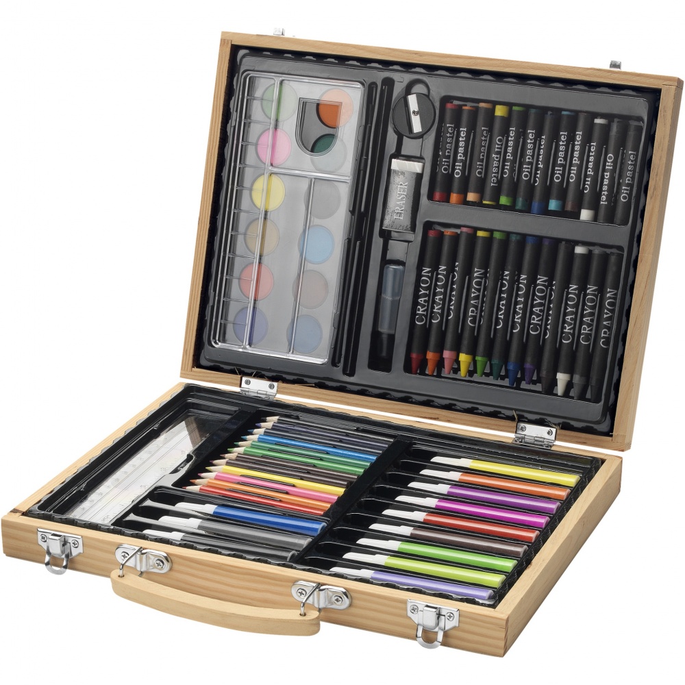 Logo trade promotional product photo of: Rainbow 67-piece colouring set