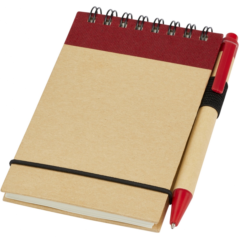 Logo trade promotional merchandise photo of: Zuse A7 recycled jotter notepad with pen