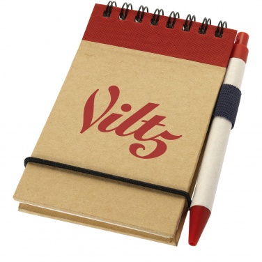 Logo trade advertising product photo of: Zuse A7 recycled jotter notepad with pen