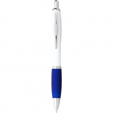 Logotrade business gifts photo of: Nash ballpoint pen with white barrel and coloured grip