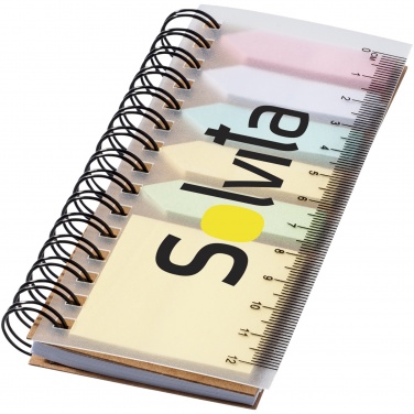Logo trade promotional gift photo of: Spinner spiral notebook with coloured sticky notes