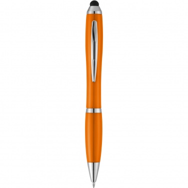 Logo trade promotional gifts image of: Nash stylus ballpoint pen with coloured grip