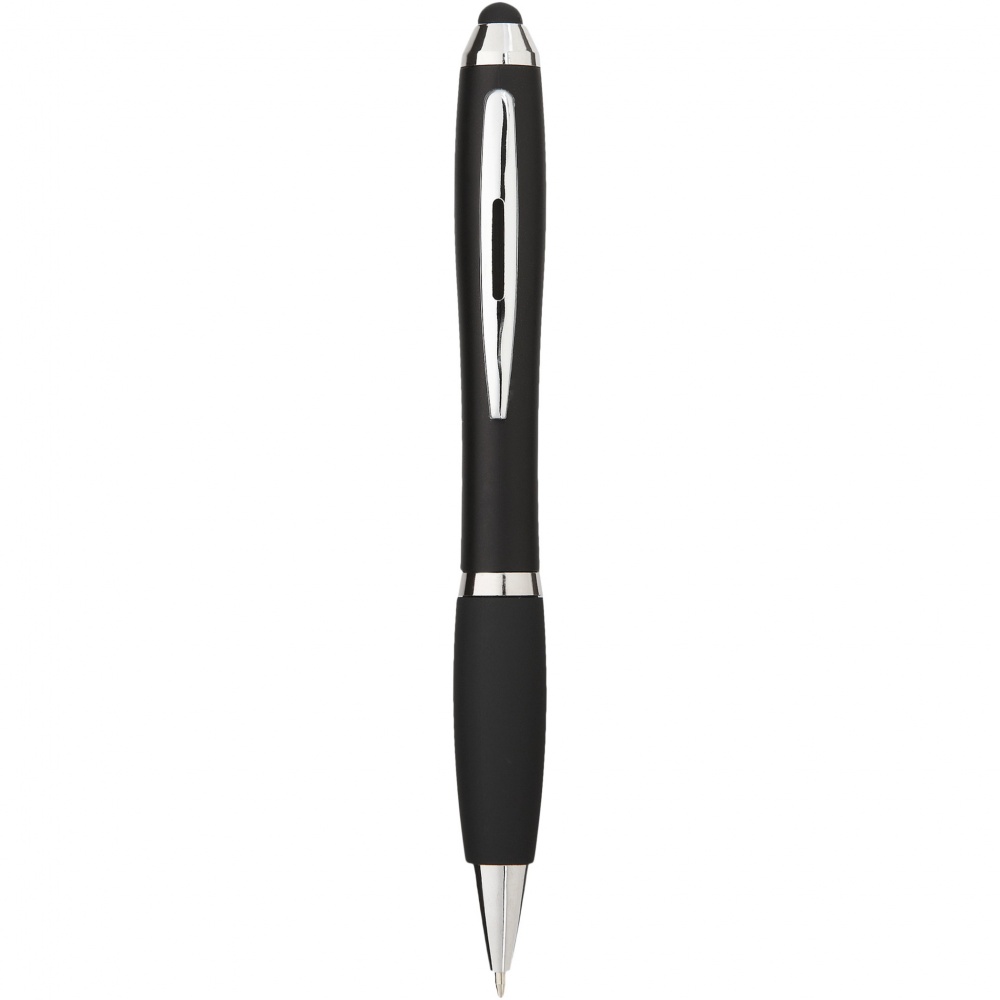 Logotrade corporate gift image of: Nash coloured stylus ballpoint pen with black grip