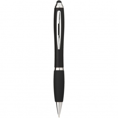 Logotrade promotional giveaway picture of: Nash coloured stylus ballpoint pen with black grip