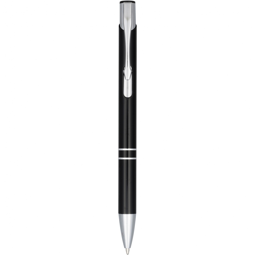 Logo trade corporate gifts image of: Moneta anodized aluminium click ballpoint pen
