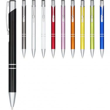 Logotrade promotional giveaway picture of: Moneta anodized aluminium click ballpoint pen
