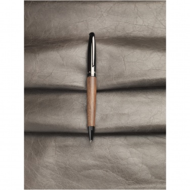 Logo trade promotional giveaway photo of: Loure wood barrel ballpoint pen