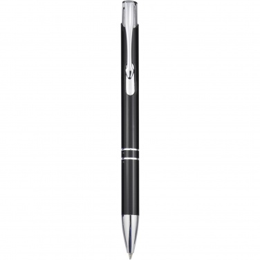 Logo trade promotional giveaway photo of: Moneta aluminium click ballpoint pen (black ink)