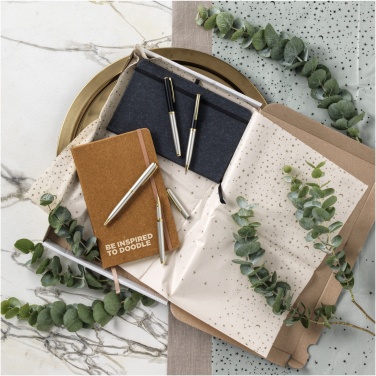 Logo trade corporate gifts image of: Atlana leather pieces notebook