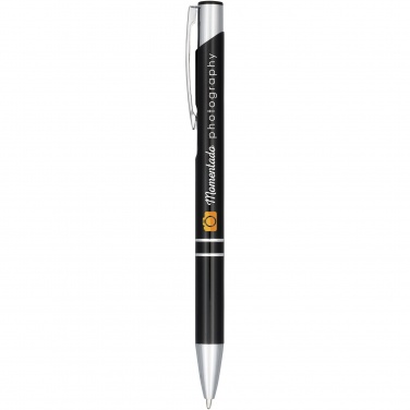Logo trade promotional gifts image of: Moneta anodized aluminium click ballpoint pen