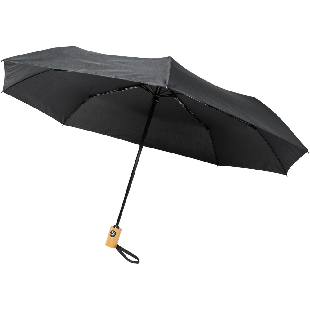 Logo trade promotional products image of: Bo 21" foldable auto open/close recycled PET umbrella