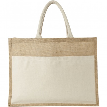 Logotrade business gift image of: Mumbay cotton pocket jute tote bag 18L
