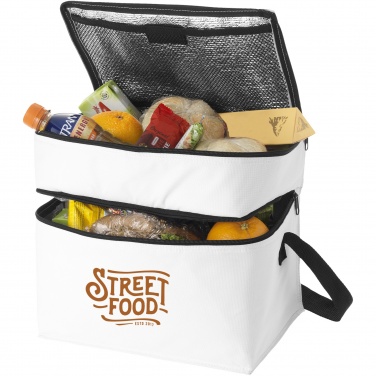 Logo trade business gift photo of: Oslo 2-zippered compartments cooler bag 13L