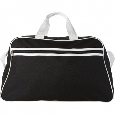 Logo trade promotional merchandise image of: San Jose 2-stripe sports duffel bag 30L
