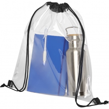 Logotrade corporate gift image of: Lancaster transparent drawstring bag 5L