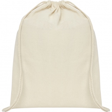 Logo trade promotional merchandise picture of: Oregon 100 g/m² cotton drawstring bag 5L
