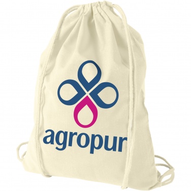 Logotrade corporate gift image of: Oregon 100 g/m² cotton drawstring bag 5L