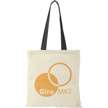 Logo trade promotional merchandise photo of: Nevada 100 g/m² cotton tote bag coloured handles 7L