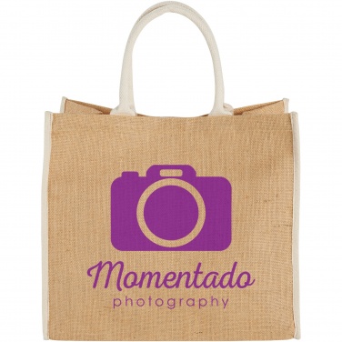 Logotrade advertising product image of: Harry coloured edge jute tote bag 25L