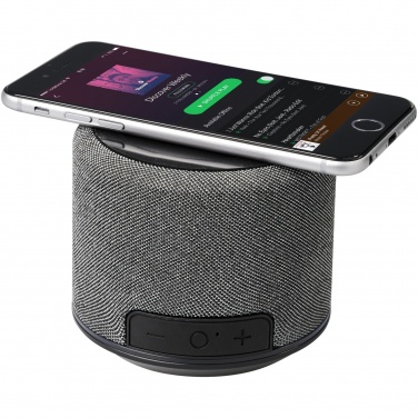 Logo trade promotional merchandise image of: Fiber 3W wireless charging Bluetooth® speaker