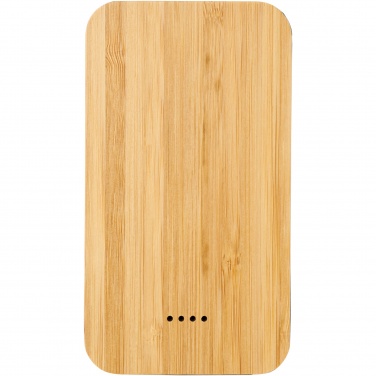 Logo trade promotional giveaways image of: Future 6000 mAh bamboo/fabric wireless power bank