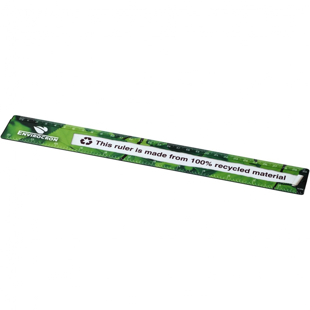 Logotrade promotional gift image of: Terran 30 cm ruler from 100% recycled plastic