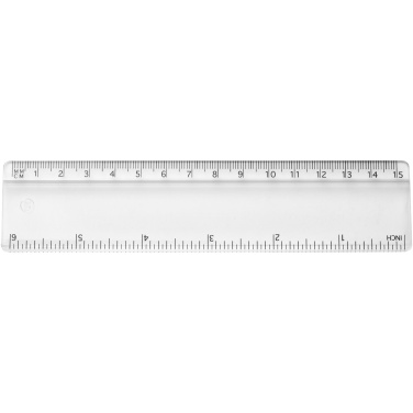 Logotrade promotional gift image of: Renzo 15 cm plastic ruler