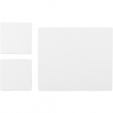 Logo trade promotional gift photo of: Q-Mat® mouse mat and coaster set combo 3