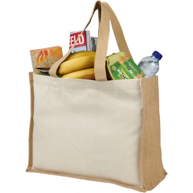 Logotrade promotional item picture of: Varai 320 g/m² canvas and jute shopping tote bag 23L