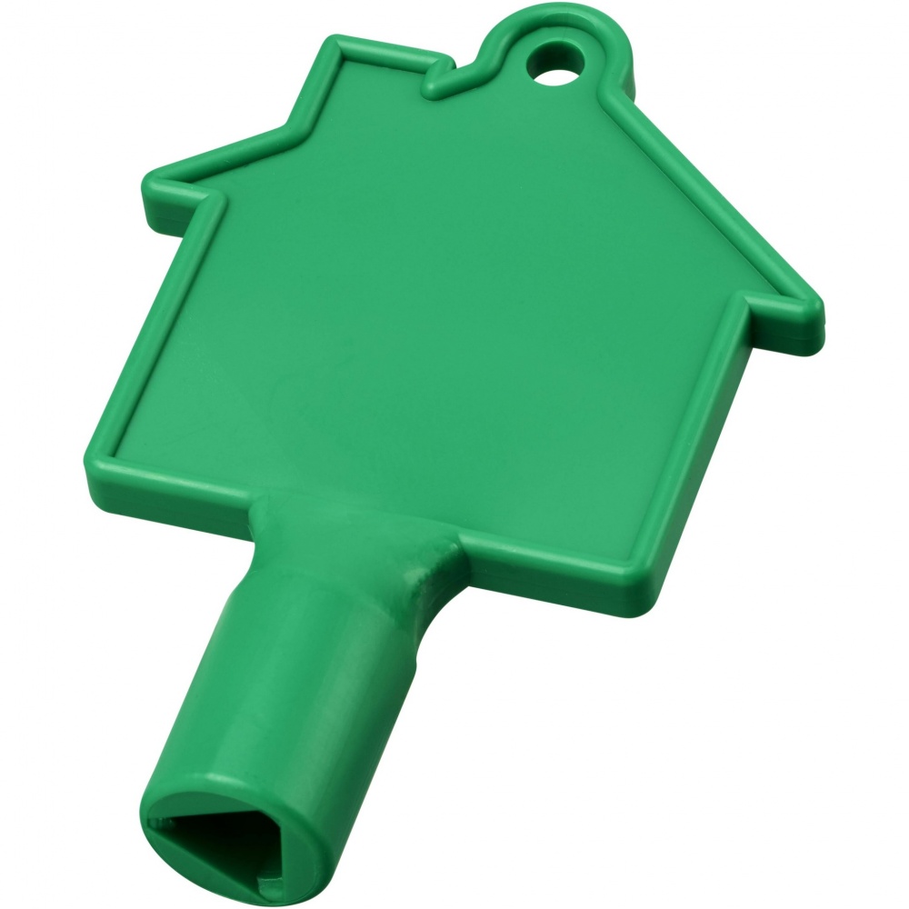 Logo trade promotional giveaways image of: Maximilian house-shaped utility key