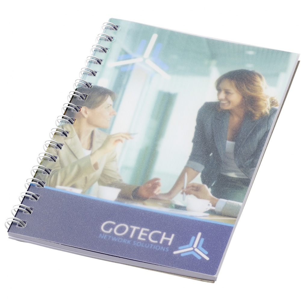 Logo trade promotional gifts image of: Desk-Mate® spiral A6 notebook PP cover