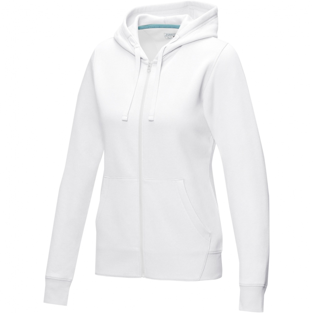 Logo trade promotional products image of: Ruby women’s organic recycled full zip hoodie
