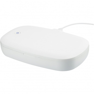 Logotrade promotional item picture of: Capsule UV smartphone sanitizer with 5W wireless charging pad