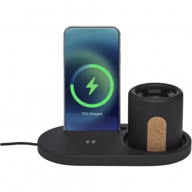 Logotrade promotional item picture of: Klip 5W wireless charging desk organizer