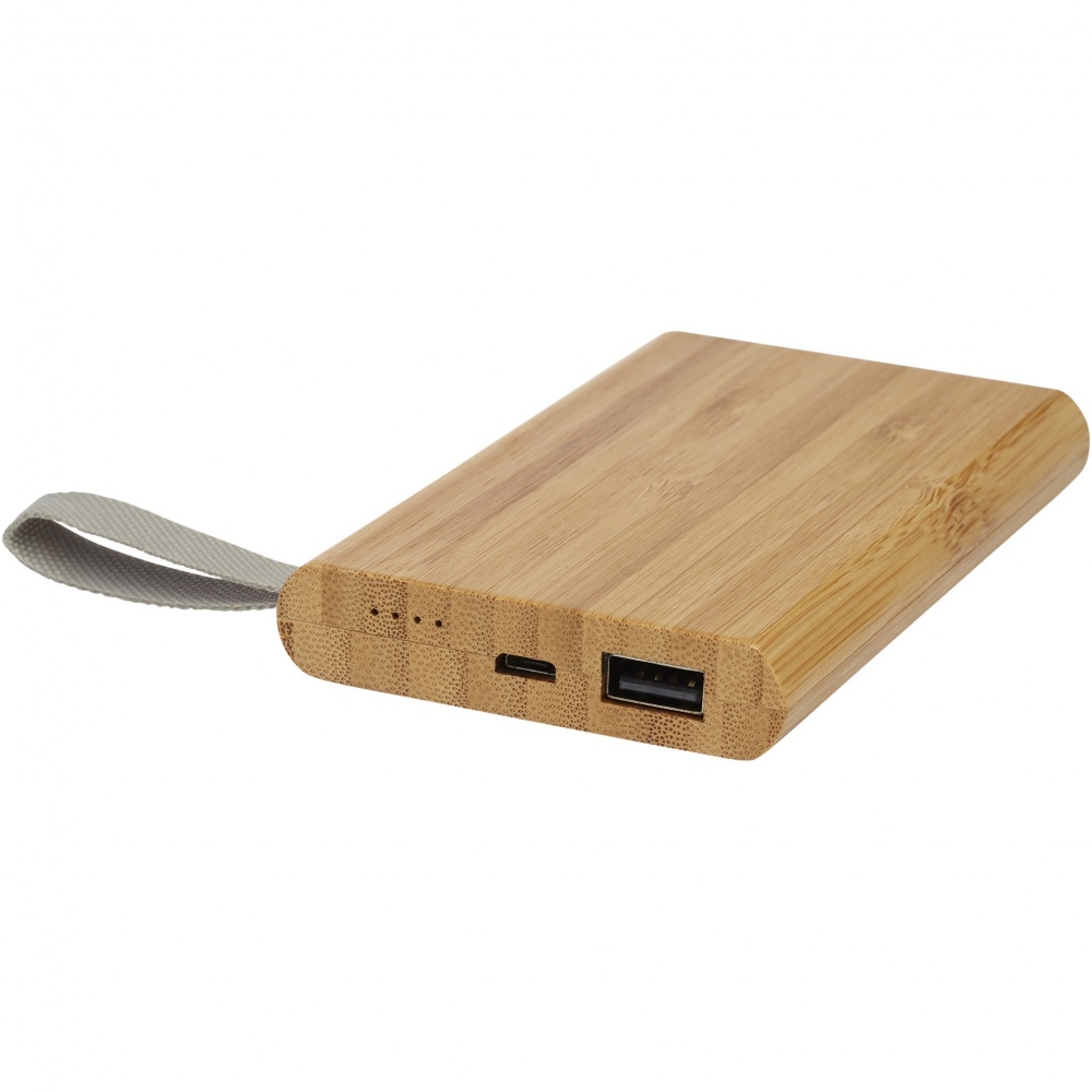 Logo trade promotional item photo of: Tulda 5000 mAh bamboo power bank