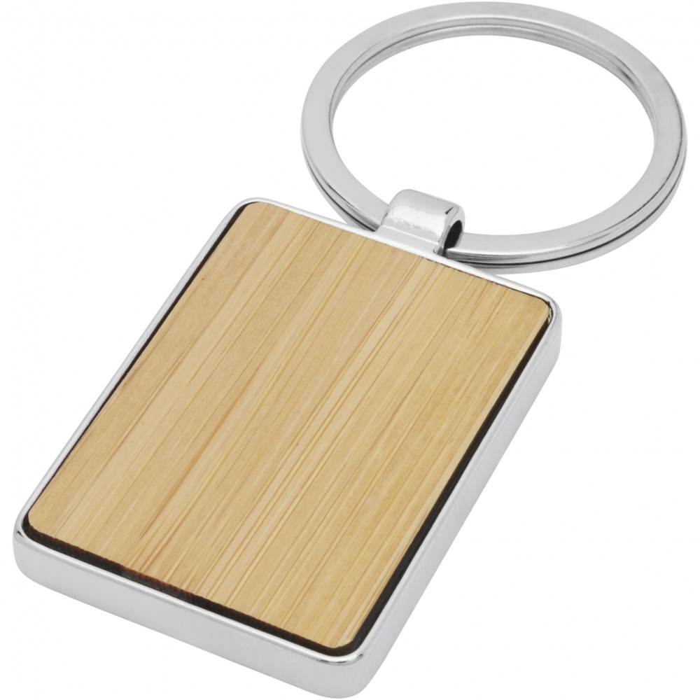 Logotrade advertising product picture of: Neta bamboo rectangular keychain