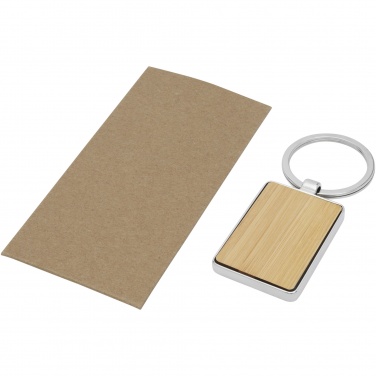 Logotrade promotional merchandise photo of: Neta bamboo rectangular keychain