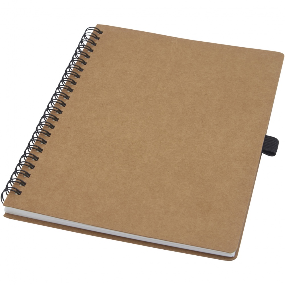 Logotrade promotional giveaways photo of: Cobble A5 wire-o recycled cardboard notebook with stone paper