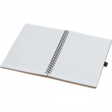 Logotrade business gift image of: Cobble A5 wire-o recycled cardboard notebook with stone paper