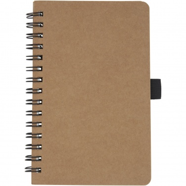 Logotrade corporate gift image of: Cobble A6 wire-o recycled cardboard notebook with stone paper
