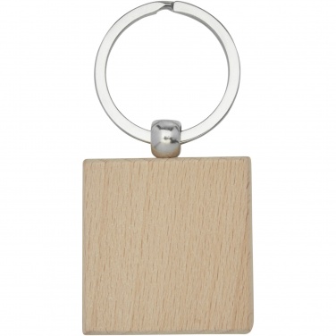 Logo trade corporate gift photo of: Gioia beech wood squared keychain