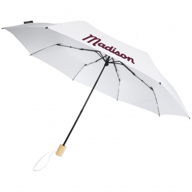 Logo trade promotional giveaway photo of: Birgit 21'' foldable windproof recycled PET umbrella